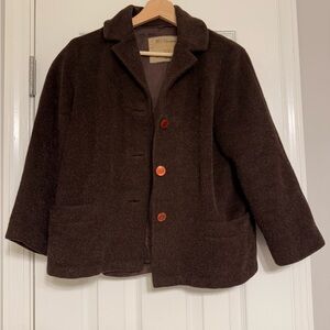 Vintage 90's Cashmere Chocolate Brown Jacket